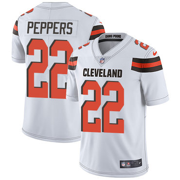 Nike Browns #22 Jabrill Peppers White Men's Stitched NFL Vapor Untouchable Limited Jersey