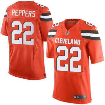 Nike Browns #22 Jabrill Peppers Orange Alternate Men's Stitched NFL New Elite Jersey