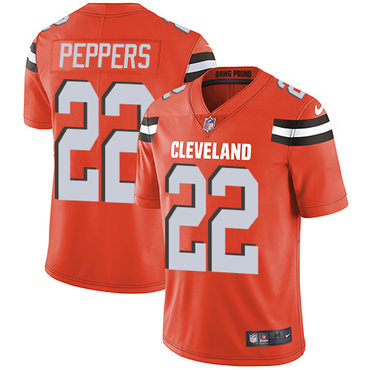 Nike Browns #22 Jabrill Peppers Orange Alternate Men's Stitched NFL Vapor Untouchable Limited Jersey