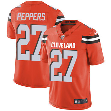 Nike Browns #27 Jabrill Peppers Orange Alternate Men's Stitched NFL Vapor Untouchable Limited Jersey