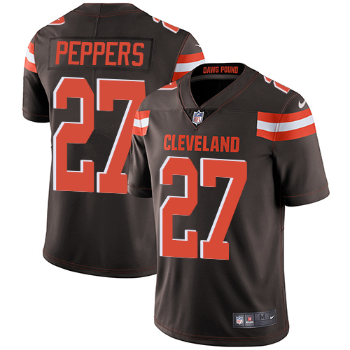 Nike Browns #27 Jabrill Peppers Brown Team Color Men's Stitched NFL Vapor Untouchable Limited Jersey