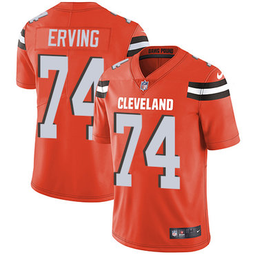 Nike Browns #74 Cameron Erving Orange Alternate Men's Stitched NFL Vapor Untouchable Limited Jersey