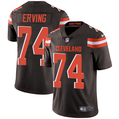 Nike Browns #74 Cameron Erving Brown Team Color Men's Stitched NFL Vapor Untouchable Limited Jersey