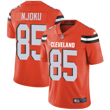 Nike Browns #85 David Njoku Orange Alternate Men's Stitched NFL Vapor Untouchable Limited Jersey