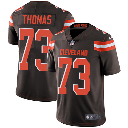 Nike Browns #73 Joe Thomas Brown Team Color Men's Stitched NFL Vapor Untouchable Limited Jersey