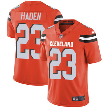 Nike Browns #23 Joe Haden Orange Alternate Men's Stitched NFL Vapor Untouchable Limited Jersey