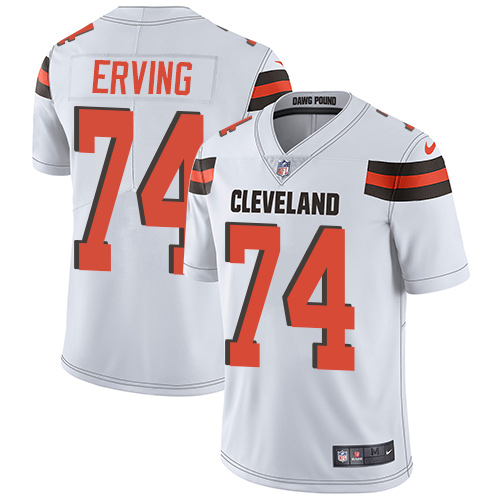 Nike Browns #74 Cameron Erving White Men's Stitched NFL Vapor Untouchable Limited Jersey