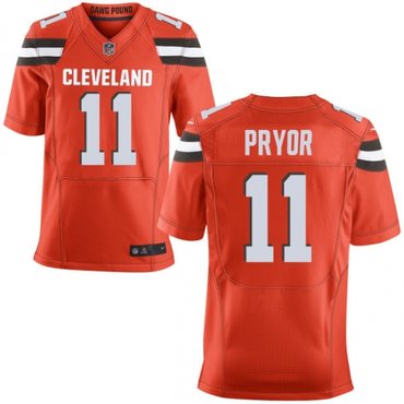 Nike Cleveland Browns 11 Terrelle Pryor Orange Alternate Elite Jersey