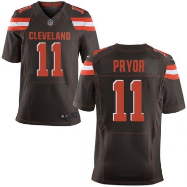 Nike Cleveland Browns 11 Terrelle Pryor Brown Elite Jersey