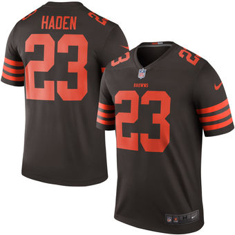 Men's Cleveland Browns #23 Joe Haden Nike Brown Color Rush Legend Jersey