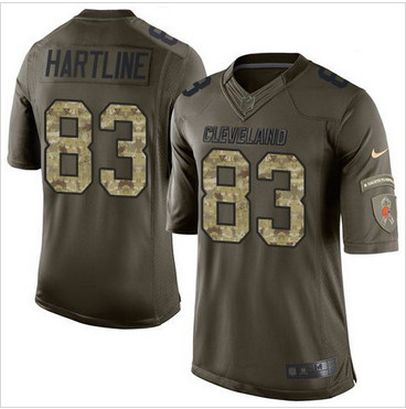 Nike Cleveland Browns #83 Brian Hartline Green Men's Stitched NFL Limited Salute to Service Jersey