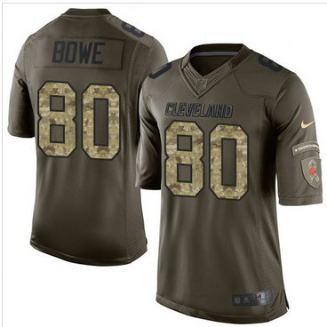 Nike Cleveland Browns #80 Dwayne Bowe Green Men's Stitched NFL Limited Salute to Service Jersey