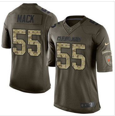 Nike Cleveland Browns #55 Alex Mack Green Men's Stitched NFL Limited Salute to Service Jersey