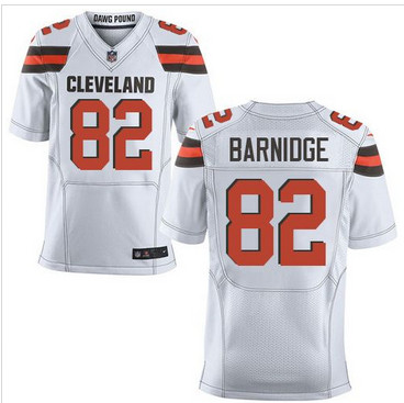 Nike Cleveland Browns #82 Gary Barnidge White Men's Stitched NFL New Elite Jersey