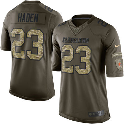 Men's Cleveland Browns Joe Haden Nike Green Salute To Service Limited Jersey