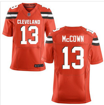 Nike Cleveland Browns #13 Josh McCown Orange Alternate Men's Stitched NFL New Elite Jersey