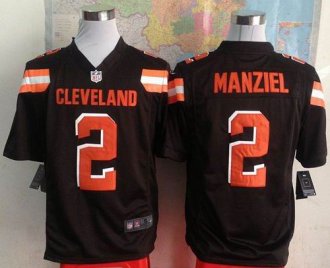 Nike Cleveland Browns #2 Johnny Manziel Brown Team Color Men's Stitched NFL Game jersey