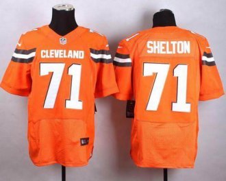 Nike Cleveland Browns #71 Danny Shelton Orange Alternate Men's Stitched NFL New Elite jersey