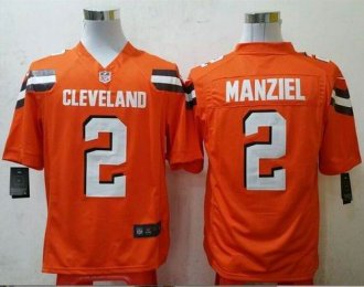 Nike Cleveland Browns #2 Johnny Manziel Orange Alternate Men's Stitched NFL Game Jersey