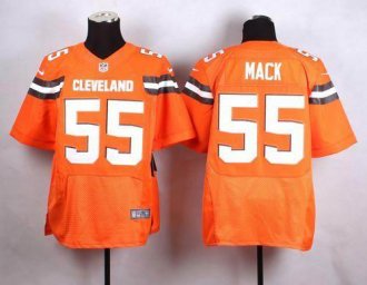 Nike Browns #55 Alex Mack Orange Alternate Men's Stitched NFL New Elite Jersey