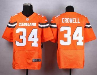 Nike Cleveland Browns #34 Isaiah Crowell Orange Alternate Men's Stitched NFL New Elite jersey