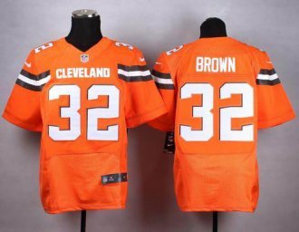 Nike Cleveland Browns #32 Jim Brown Orange Alternate Men's Stitched NFL New Elite Jersey