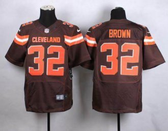 Nike Cleveland Browns #32 Jim Brown Brown Team Color Men's Stitched NFL New Elite Jersey