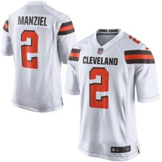 Nike Cleveland Browns #2 Johnny Manziel White Men's Stitched NFL New Elite Jersey