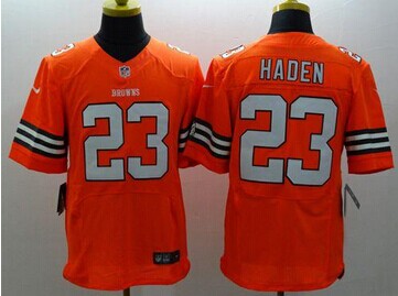 New Cleveland Browns #23 Joe Haden Orange Alternate NFL Elite Jersey