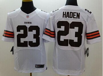 New Cleveland Browns #23 Joe Haden White NFL Elite Jersey