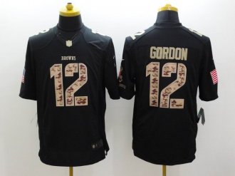 Cleveland Browns #12 Josh Gordon Nike Black Salute To Service Jersey