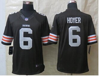 Nike Cleveland Browns #6 Brian Hoyer Brown Team Color NFL Limited Jersey