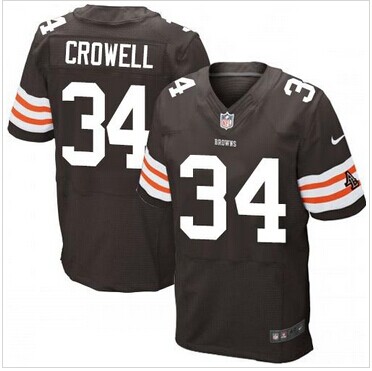 NEW Cleveland Browns #34 Isaiah Crowell Brown Team Color NFL Elite Jersey