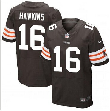 NEW Cleveland Browns #16 Andrew Hawkins Brown Team Color NFL Elite Jersey