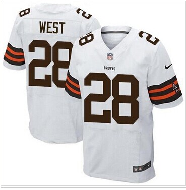 NEW Cleveland Browns #28 Terrance West White NFL Elite Jersey