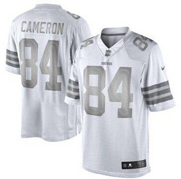 New Cleveland Browns #84 Jordan Cameron White Platinum Jersey