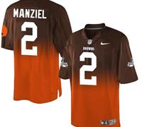 NEW Cleveland Browns #2 Johnny Manziel Brown-Orange NFL Elite Fadeaway Fashion Jersey