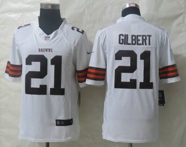 NEW NFL Cleveland Browns #21 Justin Gilbert White Limited Jersey