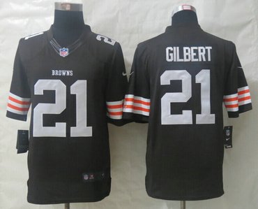 NEW NFL Cleveland Browns #21 Justin Gilbert Brown Limited Jersey