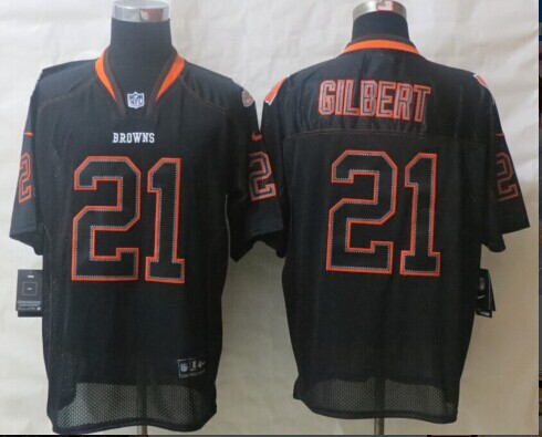 NEW Cleveland Browns #21 Justin Gilbert Lights Out Black NFL Elite Jersey