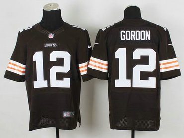 2014 NEW Cleveland Browns #12 Josh Gordon Brown Team Color NFL Elite Jersey