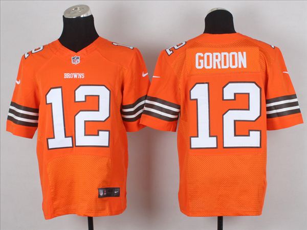 Nike Cleveland Browns #12 Josh Gordon Elite Orange Jersey