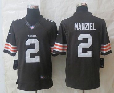 Cleveland Browns #2 Johnny Manziel Brown Team Color NFL Limited Jersey