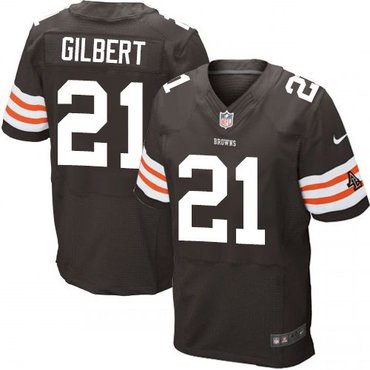 NEW Browns #21 Justin Gilbert Brown Team Color Men's Stitched NFL Elite