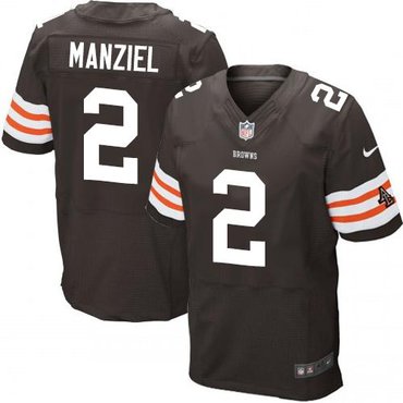 2014 NFL Draft Cleveland Browns #2 Johnny Manziel Brown Team Color NFL Elite Jersey