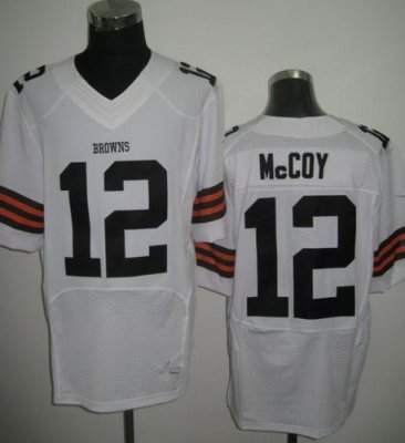 NEW nfl Cleveland Browns 12 Colt Mccoy white jerseys(Elite)