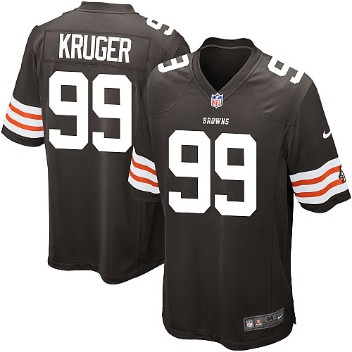 NEW NFL Cleveland Browns 99 Paul Kruger Brown Jerseys (Game)