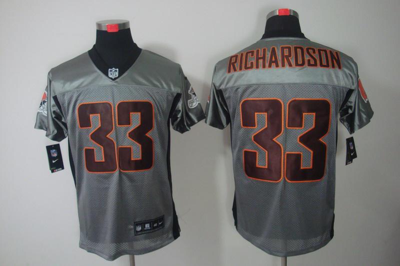 2012 NEW NFL Cleveland Browns 33 Trent Richardson Grey Shadow Jerseys