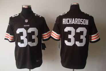 2012 NEW NFL Cleveland Browns 33 Trent Richardson Brown Jerseys (Limited)