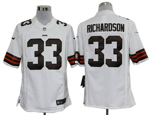 2012 NEW NFL cleveland browns 33 trent richardson white jerseys (game)